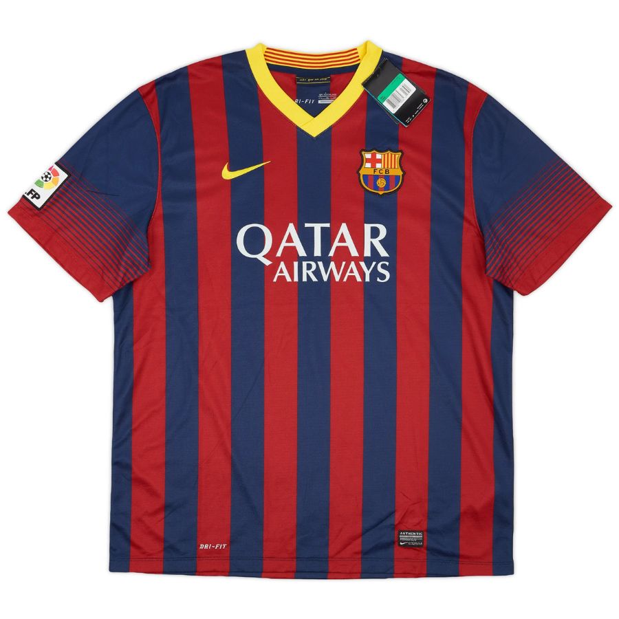 Messi #10 Barcelona Home Retro Jersey 2013/14
