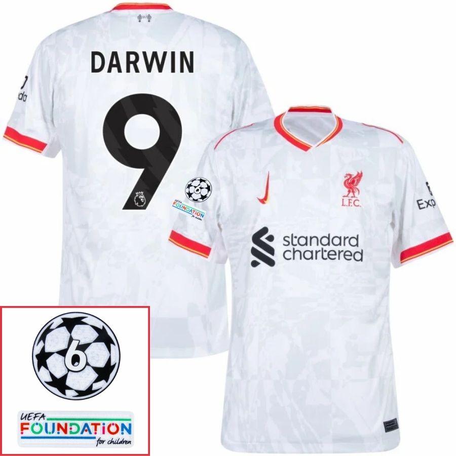 Liverpool Away 2024/25 Patches UCL UEFA Foundation (Official Printing)