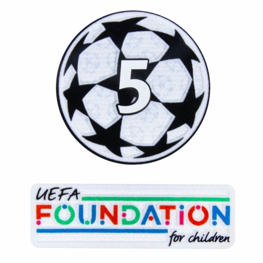 Barcelona Home 2024/25 Patches UCL UEFA Foundation (Official Printing)