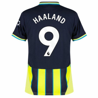 Manchester City Haaland 9 Away 2024/25 Patches UCL UEFA Foundation (Official Printing)
