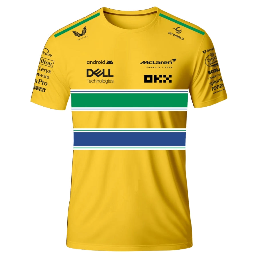 McLaren F1 Team Mônaco 2024 T-Shirt - Yellow Formula 1 F1 Formula One