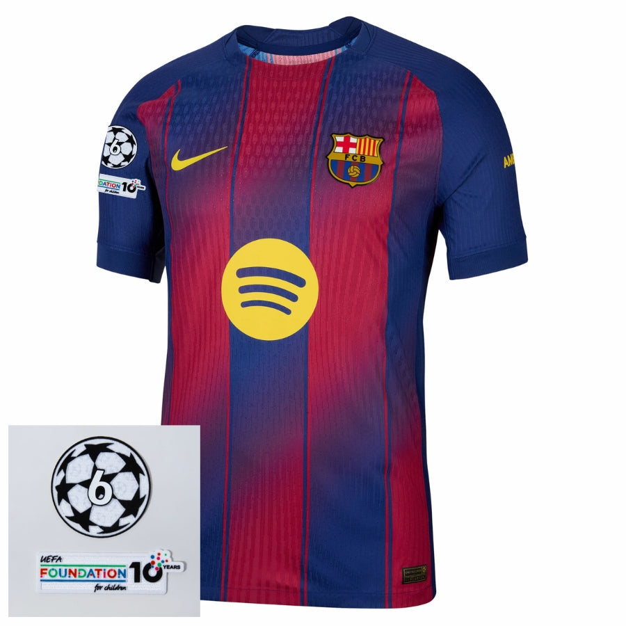 Barcelona Home Authentic Player 2025/26 Dri-Fit ADV Match - Patchs UCL Uefa
