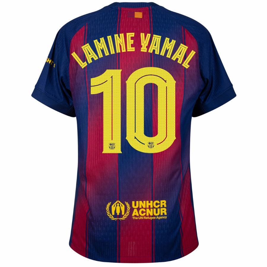 Barcelona Lamine Yamal 10 Home Authentic Player 2025/26 Dri-Fit ADV Match - Patchs UCL Uefa