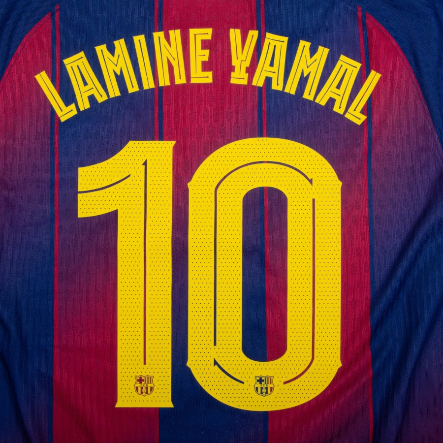 Barcelona Lamine Yamal 10 Home Authentic Player 2025/26 Dri-Fit ADV Match - Patchs UCL Uefa